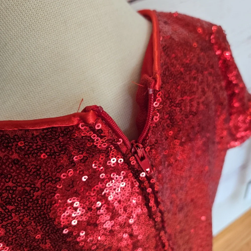 Petite Adele Sequin Girl Dress Size Size 6-8